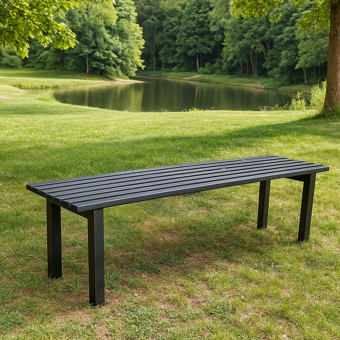 Panca da giardino modello milano in acciaio lunghezza 100 cm