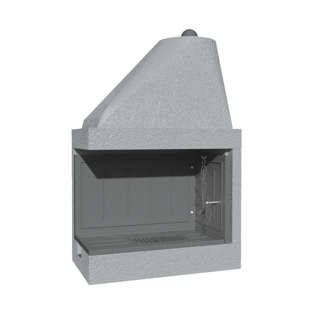 Camino gallipoli rivestimento focolare prefabbricato ghisa ds90 aperto a sinistra