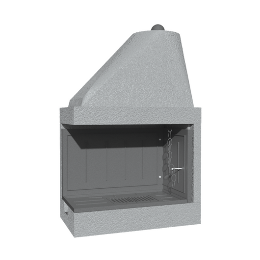 Camino gallipoli rivestimento focolare prefabbricato ghisa ds90 aperto a sinistra