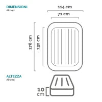 66814NP - Materassino Kids Orsacchiotto Cm 71X132X10