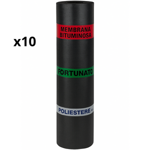 Guaina bituminosa poliestere 4 mm impermeabilizzante casasciutta 10 rotoli 1x10 m