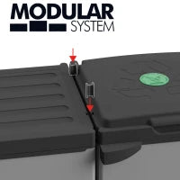 MONGARDI Mobile Portasacco Tris per Raccolta differenziata, in Plastica, 102L x 38P x 87H cm