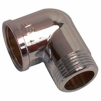 Gomito in ottone cromato maschio femmina da 1/2