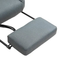 Sedia da Ufficio Ergonomica, Poltrona da Computer, Girevole a 360°, Regolabile in Altezza, con Poggiatesta e Braccioli Imbottiti, con Poggiapiedi, Similpelle, 68 x 80 x 120–126 cm