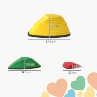 Set di 6 pietre di equilibrio, design antiscivolo, per interni ed esterni, impilabile, Multicolore