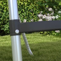 Scaletta per Trampolino Elastico Regolabile a 3 o 2 Scalini in Acciaio, 97x32cm, Argento