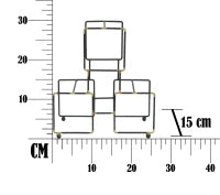 Porta Bottiglie 3 Posti Bright Cm 25X15X27