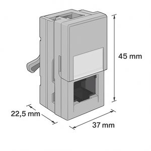 Connettore rj45 categoria 6 utp toolless idc bticino *** colore grigio, confezione 1
