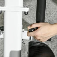 Stepper con 12 Livelli di Resistenza, Display LCD, 2 Ruote, 80 cm x 61 cm x 134 cm, Bianco e Nero