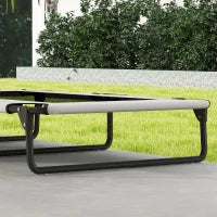 Letto per Cani Grandi Pieghevole con Tessuto a Rete da Interno ed Esterno, 107x61x20 cm, Grigio Chiaro