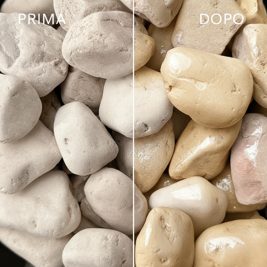 Ciottoli rosa corallo effetto bagnato brillante protettivo cir tono plus *** misura 25/40, formato 5 kg + 1 l, confez...