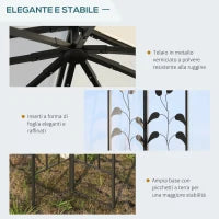 Gazebo da Giardino 3x3m con Zanzariera, Telaio in Acciaio e Doppio Tettuccio, Bianco