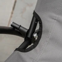 Sedia da Campeggio Pieghevole e Reclinabile con Cuscino Rimovibile, in Metallo e Tessuto, Grigio