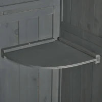 Capanno da Giardino Porta Attrezzi in Legno Impermeabile, 77x54.2x179cm - Grigio
