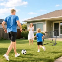 Rete di Rimbalzo da Calcio con Angolazione Regolabile in Metallo, 78x84x65-78 cm