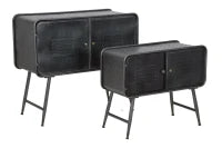 Mobiletto Iron School Coppia Cm  88X38X78 - Cm 70.5X30X58.5