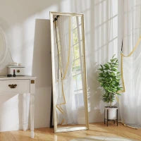 Specchio a figura intera, posizionamento flessibile, 160 x 50 cm, Oro