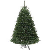 Albero di Natale Artificiale da 195 cm con 1838 Rami con Base in Acciaio per Interni, Verde