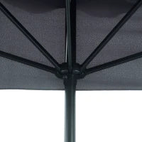 Ombrellone Semicircolare da Parete 2.5x2.3m, con Apertura a Manovella, in Metallo e Poliestere, Grigio