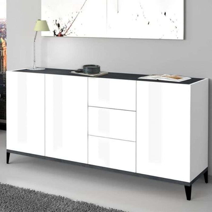 Credenza 160x40cm 3 ante 3 cassetti scorrevoli ingresso soggiorno Rebecca