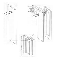 Soffione doccia a parete acciaio inox punta tonda