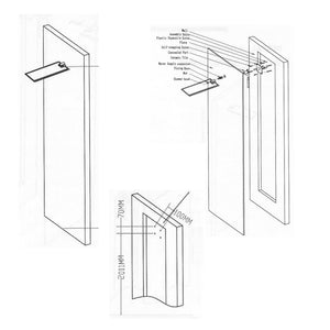 Soffione doccia a parete acciaio inox punta tonda