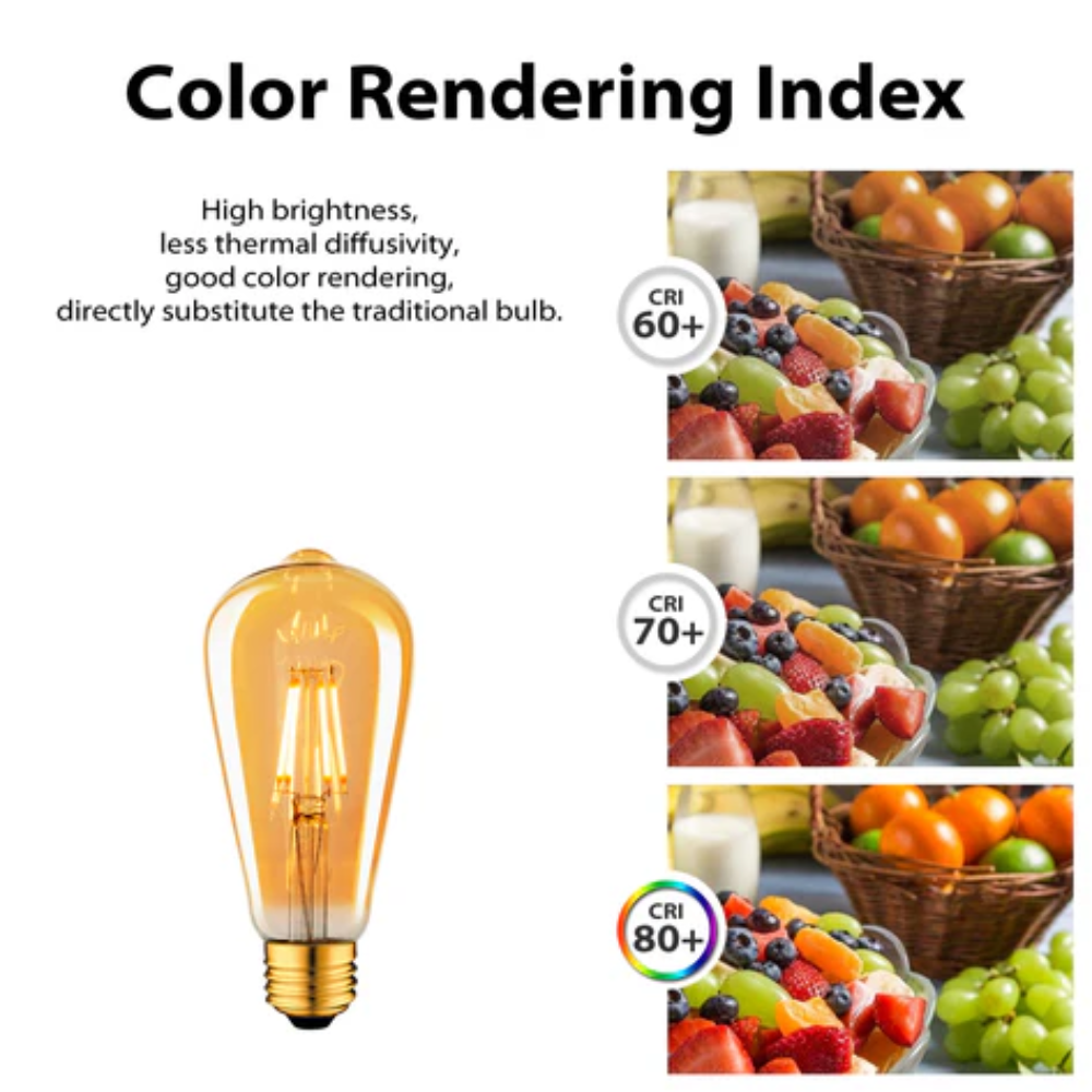 Optonica lampadina candela led attacco e27 luce calda vetro dorato dimmerabile