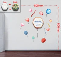 Sticker Da Muro Baloons Con Lavagnetta E Bersaglio Cm 80X80