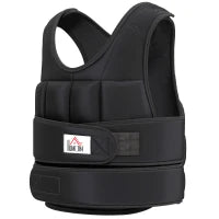 Giubbotto Zavorrato 20kg Unisex 38 Pesi Singoli, Imbottitura, Chiusure con Velcro, Nero
