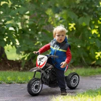 Moto da Cross Elettrica per Bambini Licenza Honda CRF450RL a 3 Ruote con Clacson, 71x40.5x43.5 cm, Grigio