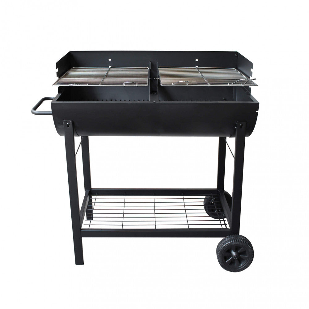 Barbecue A Carbonella Acciaio Verniciato Nero 100X47X94 H Cm