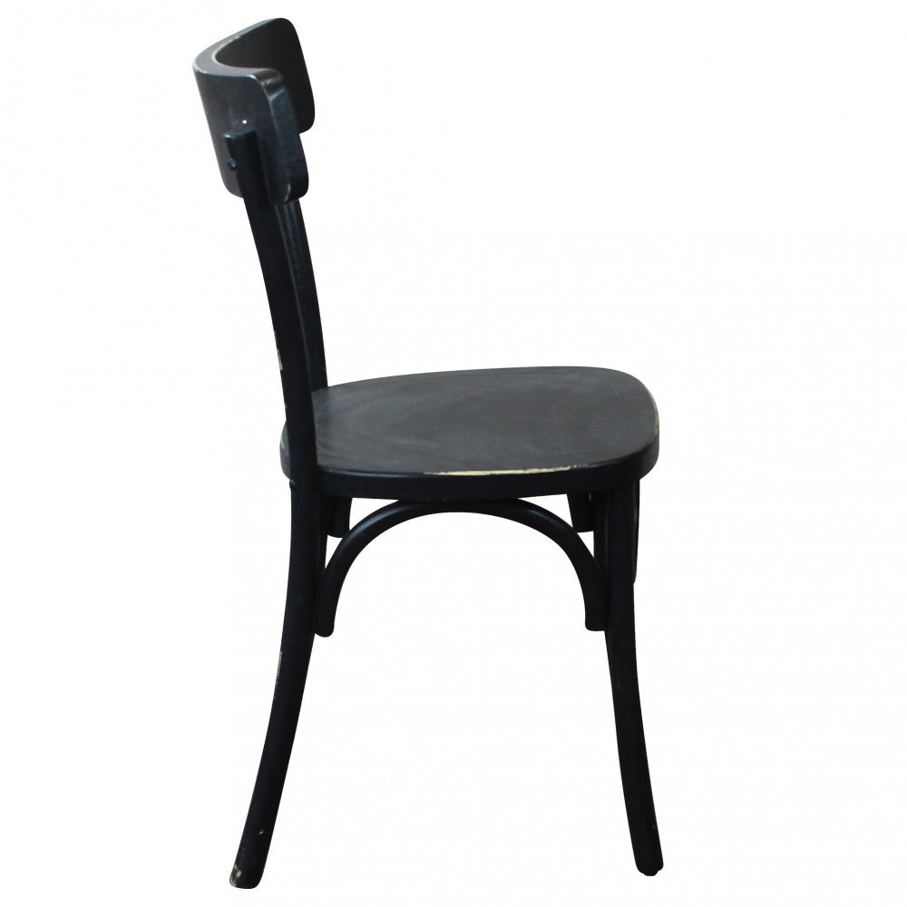 SEDIA IN LEGNO NERO POLLY
