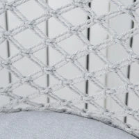 Poltrona sospesa rotonda da giardino poltrona a luna papasan pieghevole grande comfort cotone poliestere grigio