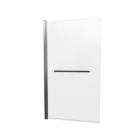 Parete sopravasca girevole 80 cm vetro trasparente e portasciugamani | Jandia