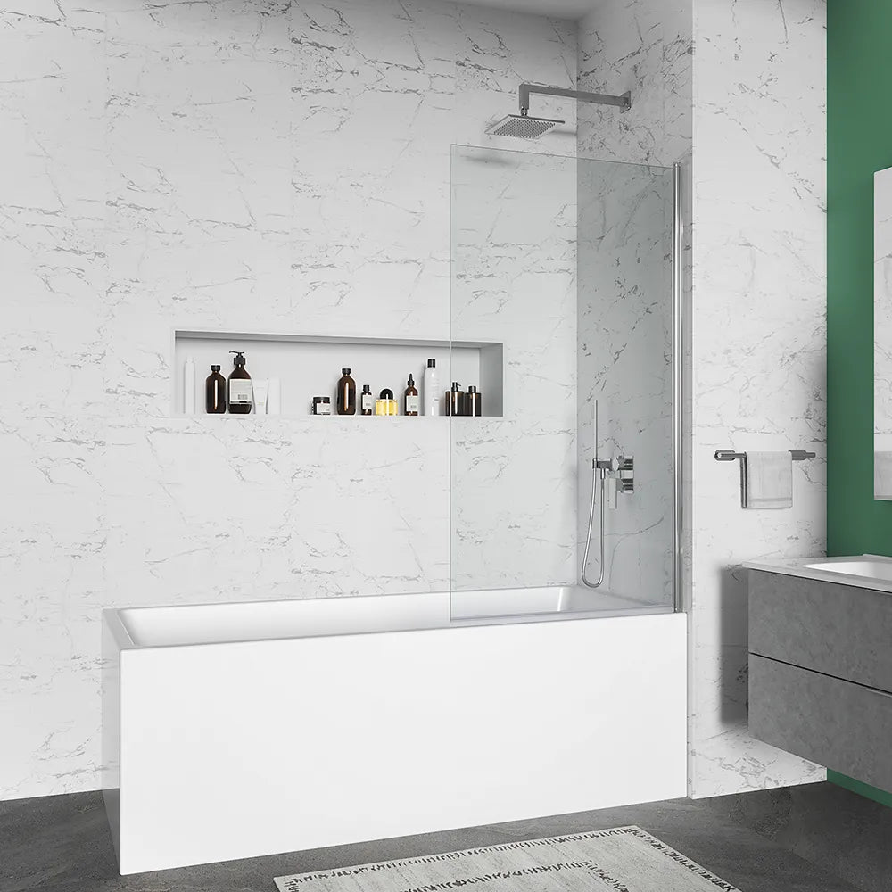 Parete sopravasca girevole 80 cm vetro trasparente | Jandia