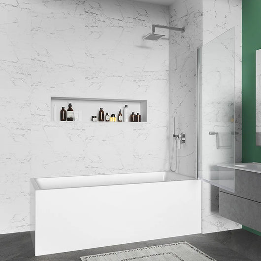 Parete sopravasca girevole 80 cm vetro trasparente | Jandia