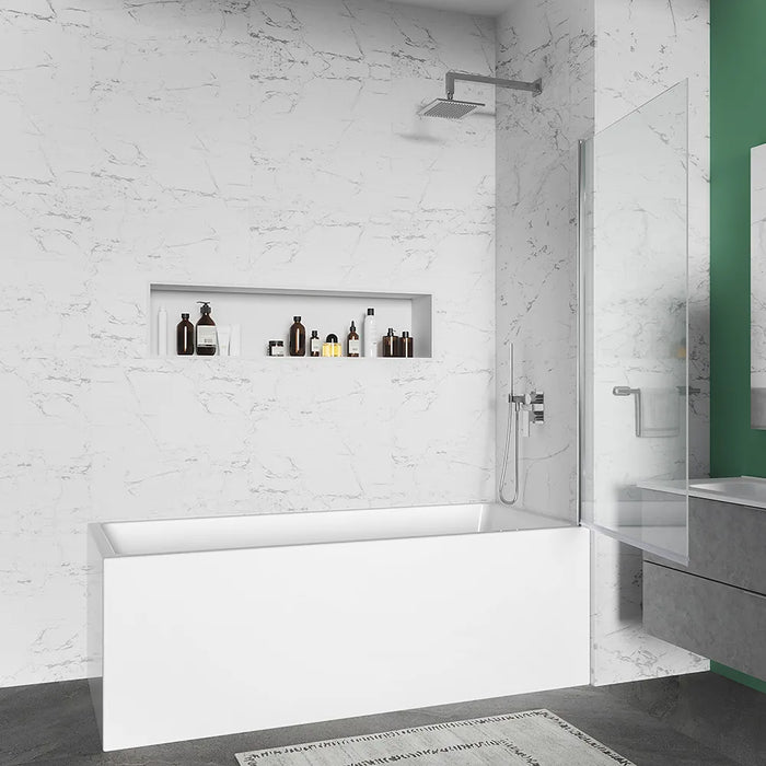 Parete sopravasca girevole 80 cm vetro trasparente | Jandia