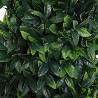 Set 2 Piante Artificiali di Bosso a Spirale per Interni ed Esterni con Vaso, Ø32x120 cm, Verde