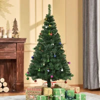 Albero di Natale 150cm con 420 Rami in PVC Ignifughi, Albero di Natale con Decorazioni e Rami Folti, Verde