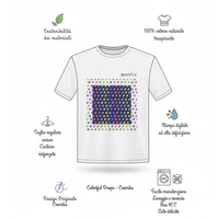 T-shirt cromika arte e colore in cotone naturale *** misura small - s, modello colorful drops, confezione 1