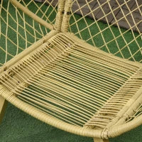 Sedia da Giardino a Uovo in Rattan PE e Acciaio con Seduta Imbottita e Poggiatesta, 88x85x143 cm