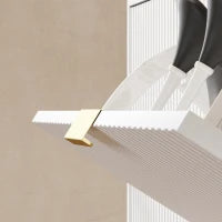 Scarpiera Slim per 20 Paia di Scarpe con 4 Cassetti a Ribalta e Ripiani Regolabili, 105x24x91.5 cm, Bianco