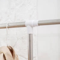 Stendibiancheria Estensibile con Ruote e Freno, Ripiano Porta Scarpe e Struttura in Acciaio Inox, Bianco