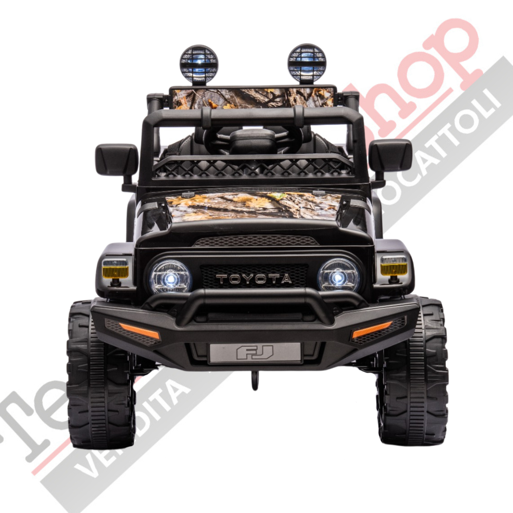 Tecnobike Shop Auto Macchina Elettrica per Bambini Toyota Fj Cruiser Ride-on 12V-Nero