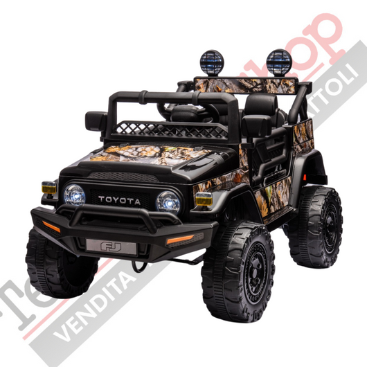 Tecnobike Shop Auto Macchina Elettrica per Bambini Toyota Fj Cruiser Ride-on 12V-Nero