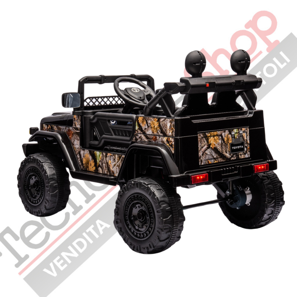 Tecnobike Shop Auto Macchina Elettrica per Bambini Toyota Fj Cruiser Ride-on 12V-Nero