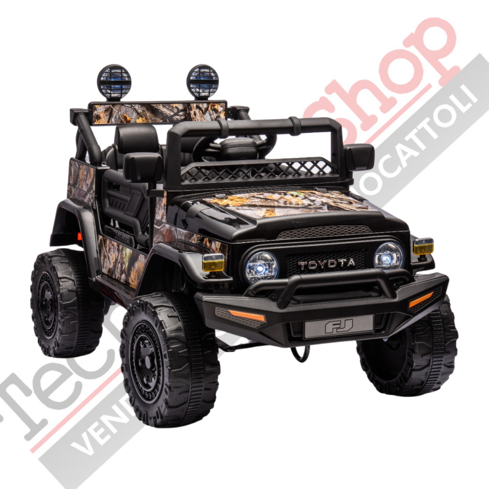Tecnobike Shop Auto Macchina Elettrica per Bambini Toyota Fj Cruiser Ride-on 12V-Nero