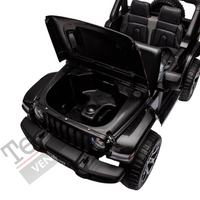 Auto Macchina Elettrica per Bambini JEEP FIAT Wrangler RUBICON 12V 2 Posti  con Monitor 4" Mp4 - Sedile in Pelle -Nero