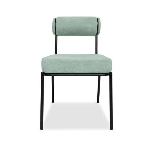 Jeju - Set di 2 sedie di design in metallo e velluto a coste