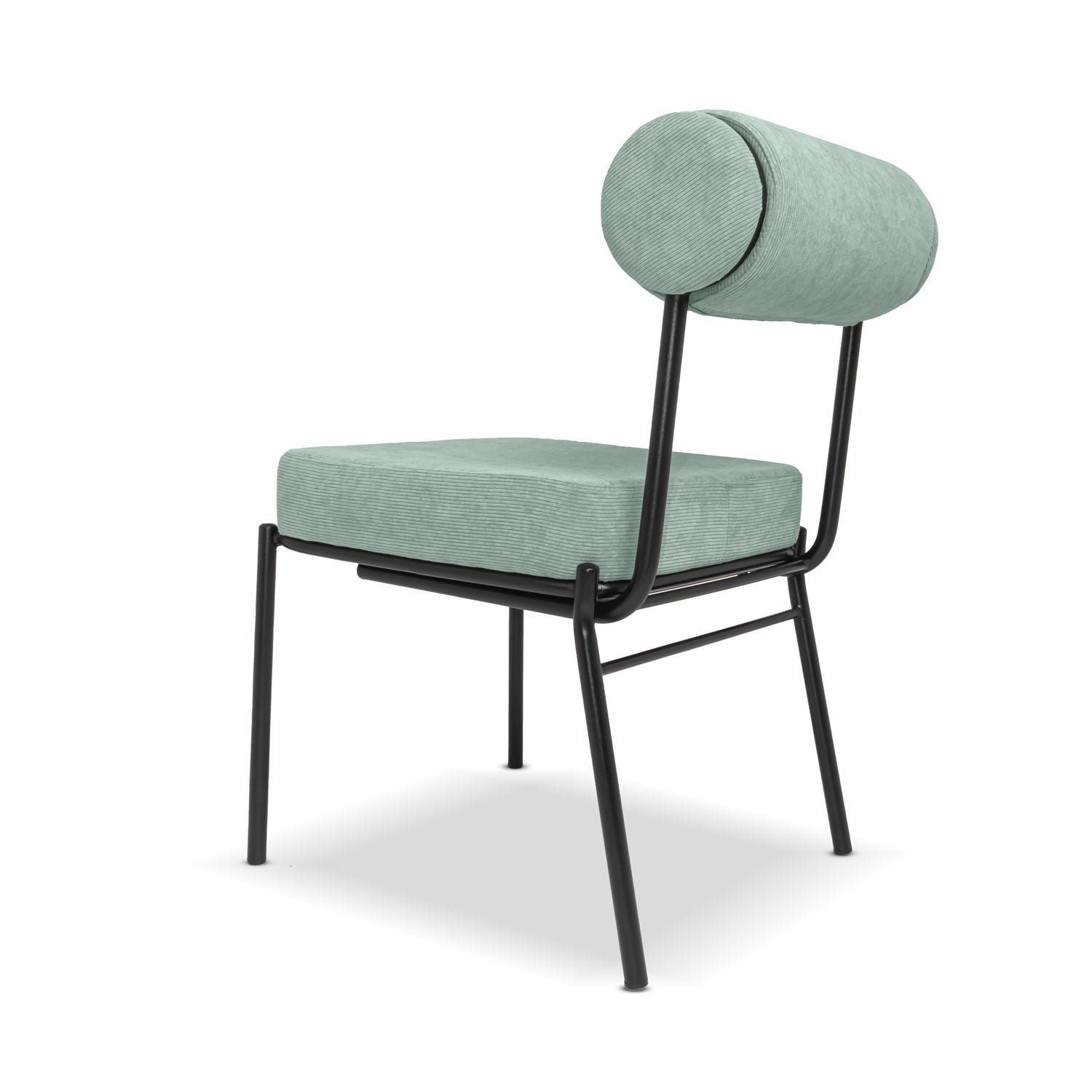 Jeju - Set di 2 sedie di design in metallo e velluto a coste